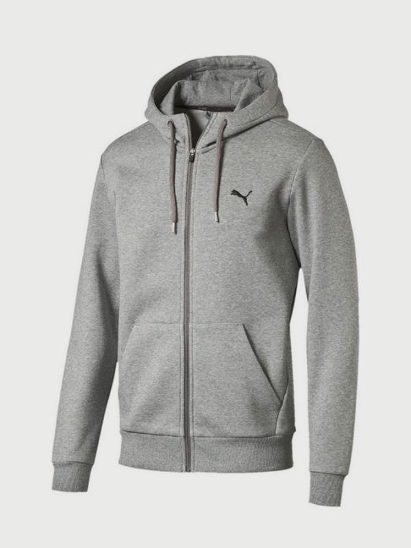 Mikina Puma Ess Fz Hoody, Fl Medium Gray Heather Šedá