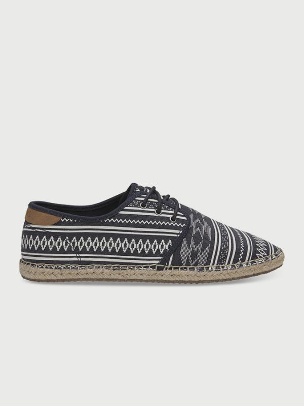Boty Toms Navy Ethnic Tribal Mn Dieg Sneak Modrá