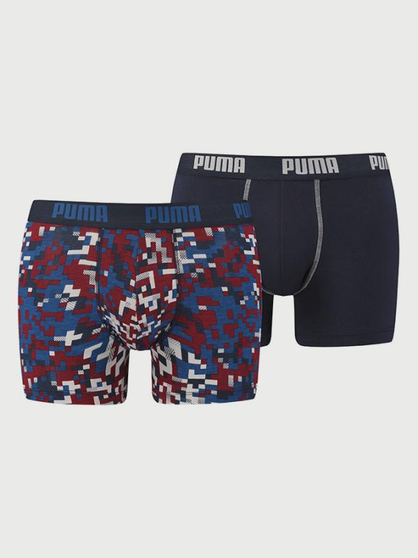 Boxerky Puma Blocking Print Boxer 2 Pack Barevná
