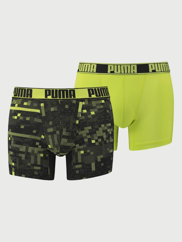 Boxerky Puma Active Digital Blocking Print Boxer 2 Pack Packed Barevná