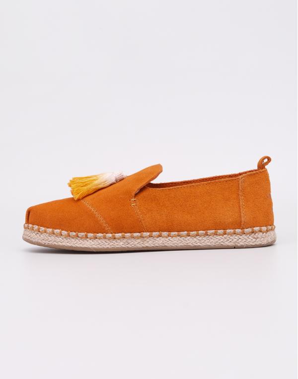 Toms Deconstructed Alpargata Rope Saffron Suede / Tassel 36
