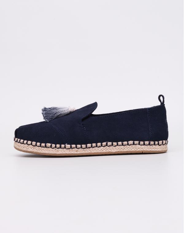 Toms Deconstructed Alpargata Rope Navy Suede / Tassel 37