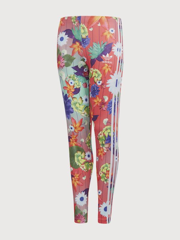 Legíny adidas Originals J Grphc Lgg Aop Bílá