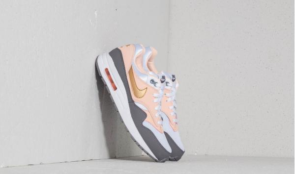 Nike Air Max 1 (GS) White/ Metallic Gold-Gunsmoke