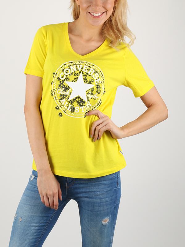 Tričko Converse Daisy CP Vneck Tee Žlutá