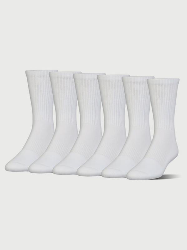 Ponožky Under Armour Charged Cotton 2.0 Crew 6 Pack Bílá
