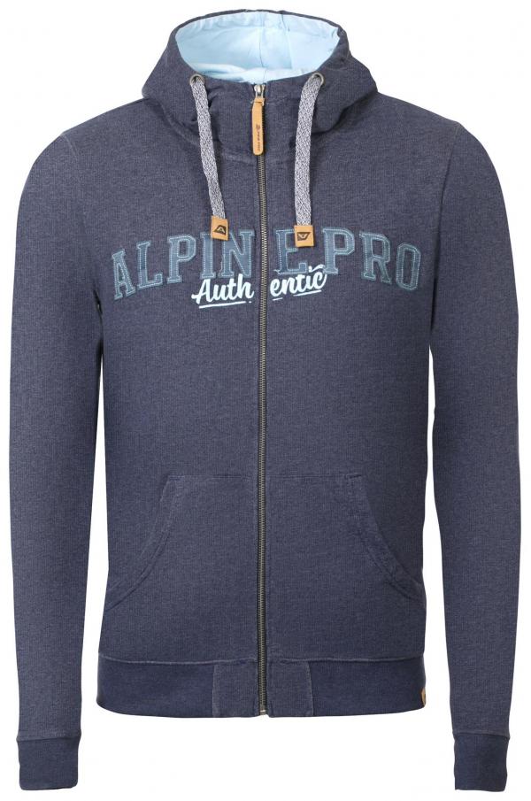ALPINE PRO HOROS 3 MODRÁ / TYRKYSOVĚ MODRÁ Pánská Mikina S