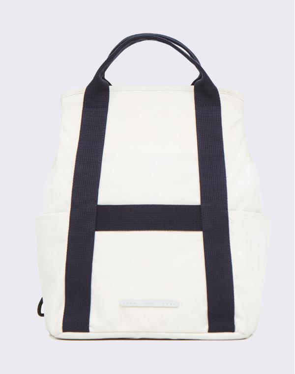 RAWROW 2 Way Bag 295 Wax Cotna White/ Navy