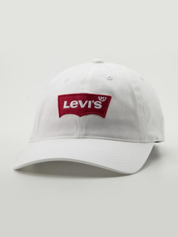 Kšiltovka LEVI'S Big Batwing Flex Fit Bílá
