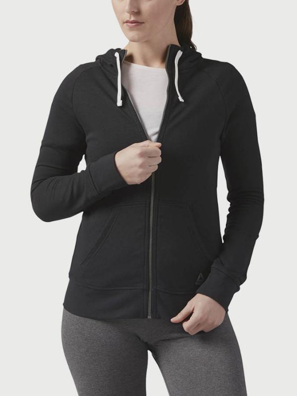Mikina Reebok El Ft Full Zip Černá