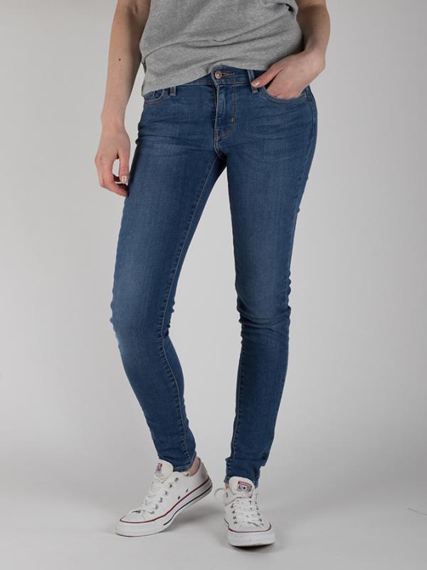 Džíny LEVI'S 710 Super Skinny La Vie Modrá