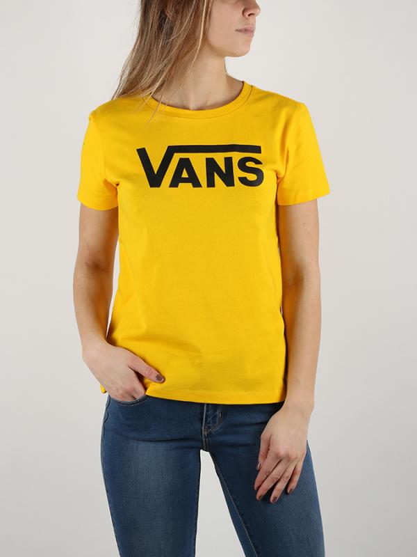 Tričko Vans Wm Flying V Crew Lemon Chrome Žlutá