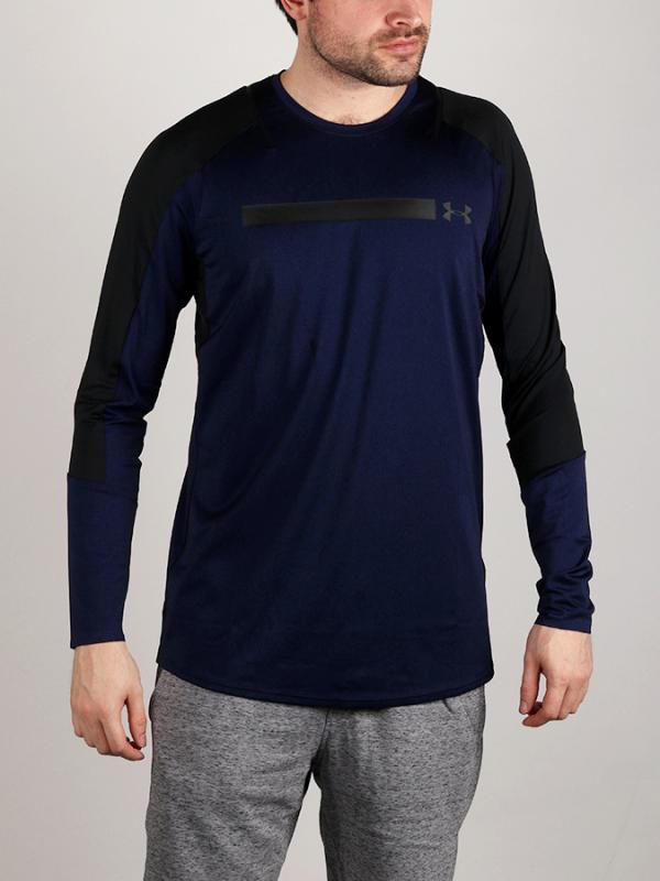 Tričko Under Armour Perpetl Fitted LS Modrá