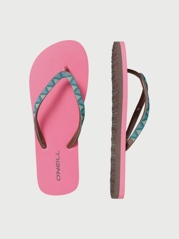 Žabky O´Neill Fw Printed Strap Flip Flops Růžová