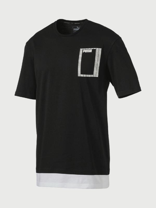 Tričko Puma Summer Rebel Logo Tee Černá