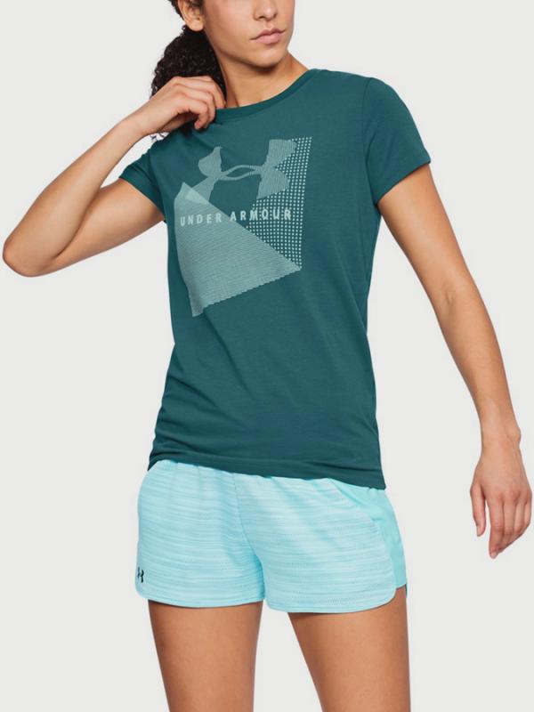 Tričko Under Armour Sportstyle Mesh Logo Crew Zelená