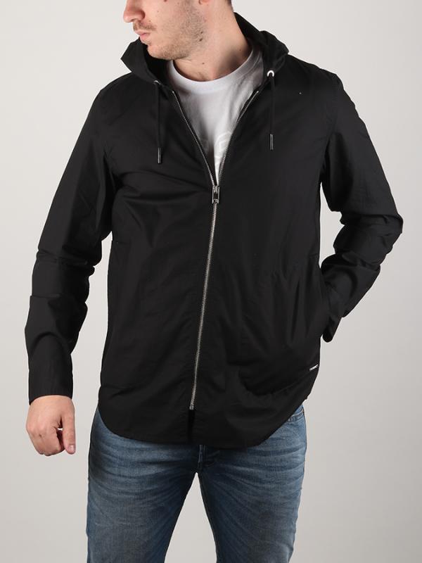 Bunda Diesel S - Hood - Zips Camicia Černá
