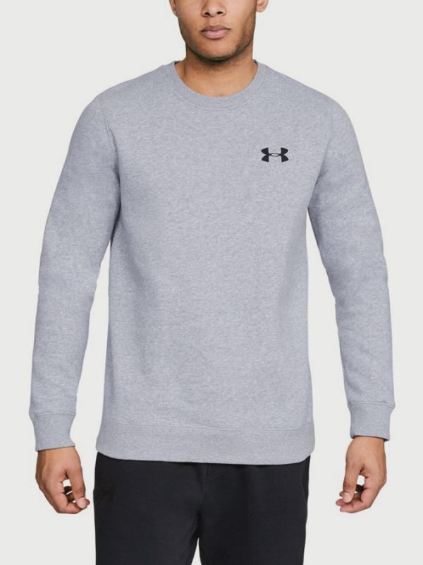Mikina Under Armour Rival Solid Fitted Crew Šedá