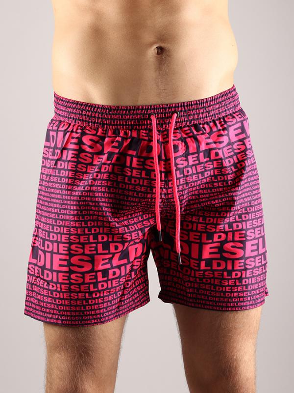 Plavky Diesel Bmbx - Wave 2.017 Sw Boxer Medium Červená