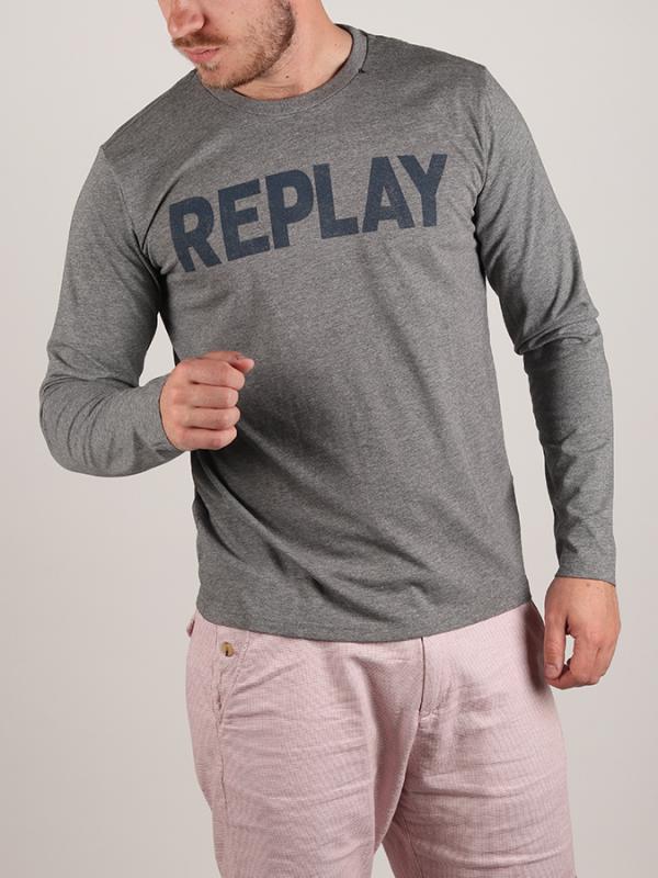 Tričko Replay M3461 T-Shirt Šedá