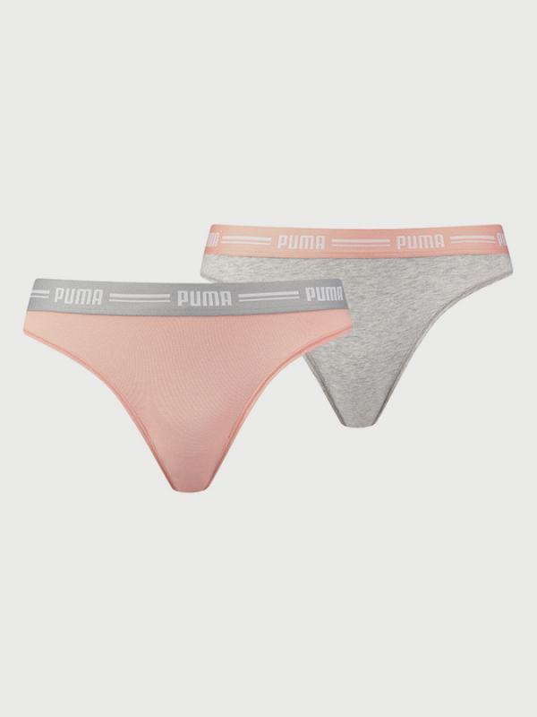 Kalhotky Puma Iconic String 2 Pack Packed Barevná