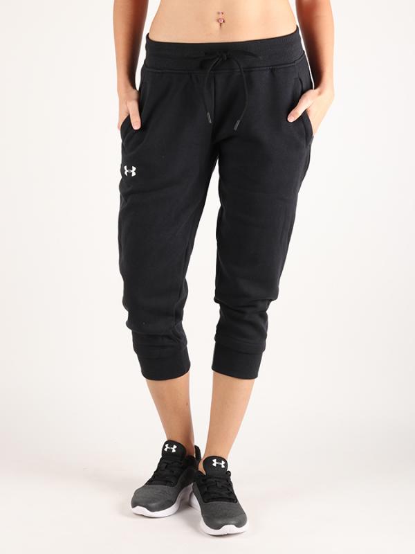 Tepláky Under Armour Good Europe Fleece Crop Černá