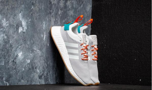 adidas NMD_R2 Summer Crystal White/ Trace Orange/ Blue