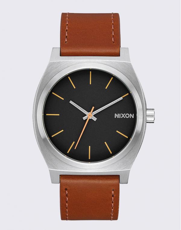 Nixon Time Teller Silver/ Black / Brown