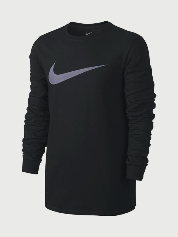 Tričko Nike Tee-Ls Icon Swoosh Černá