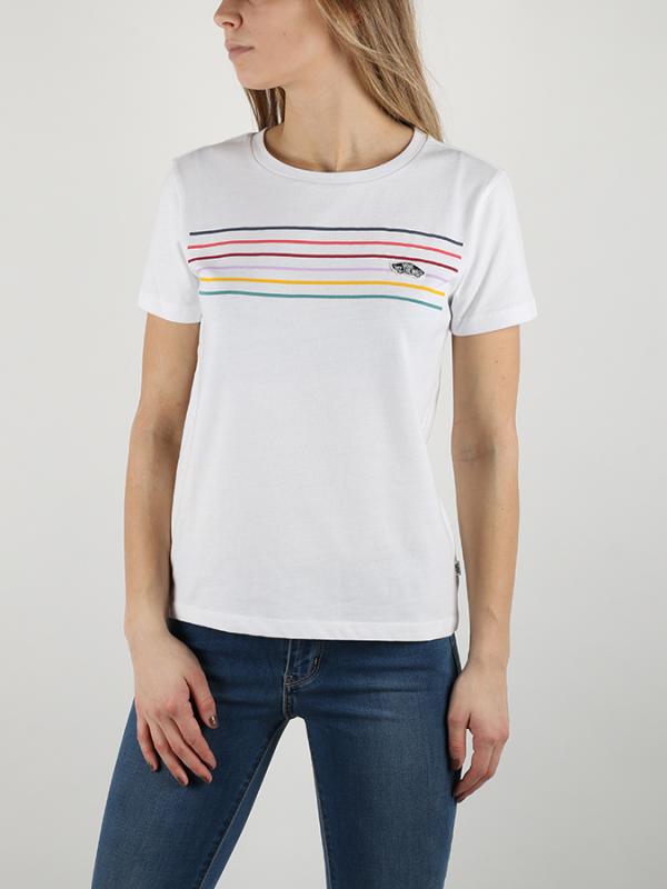 Tričko Vans Wm Party Stripe Patc White Bílá