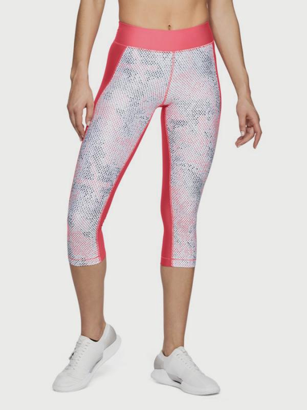 Kompresní legíny Under Armour Heatgear Print Capri Šedá