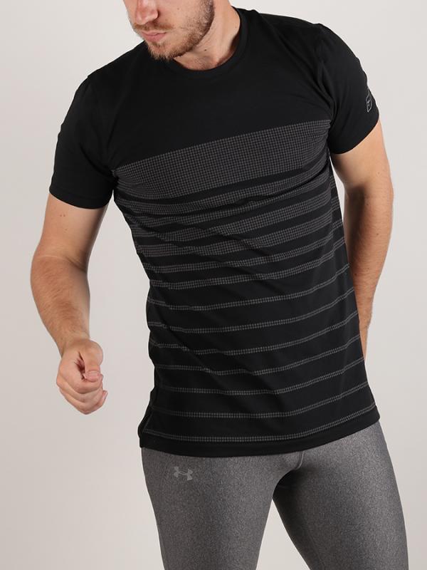 Tričko Under Armour Sportstyle Stripe Tee Černá