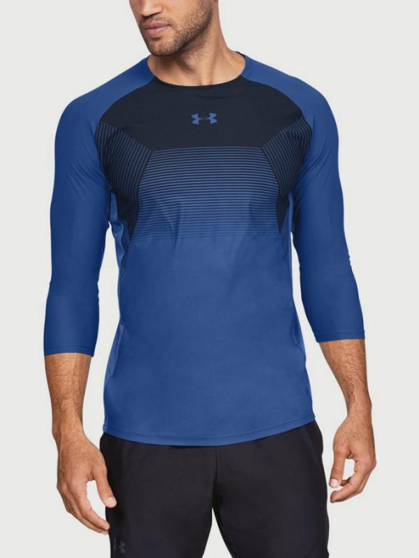 Tričko Under Armour Threadborne Vanish 3/4 Slv Modrá