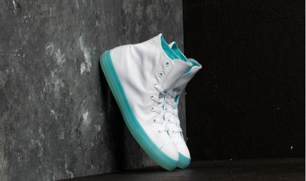 Converse Chuck Taylor All Star Hi White/ Bleached Aqua