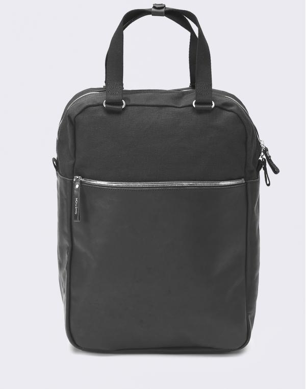 Qwstion Simple Pack Black Leather Canvas