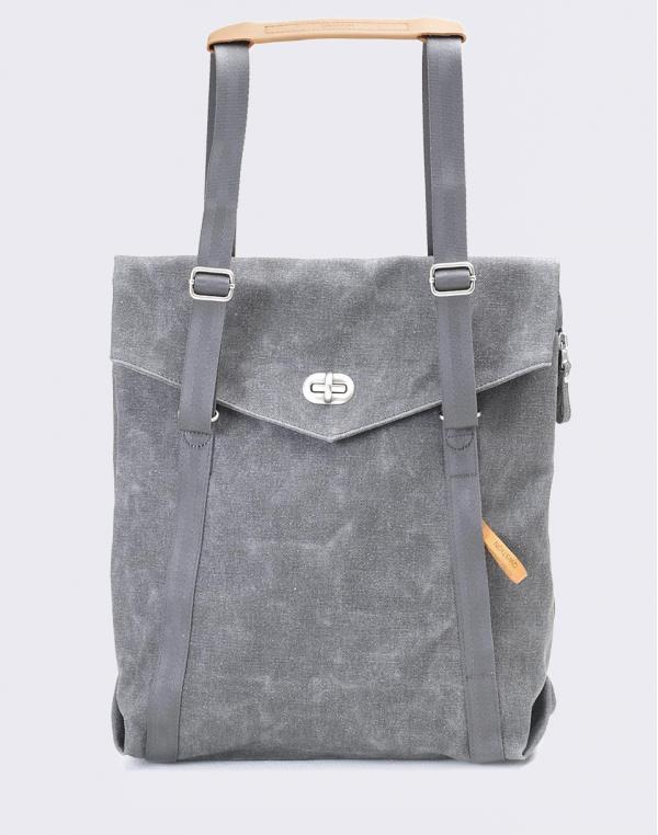 Qwstion Tote Washed Grey