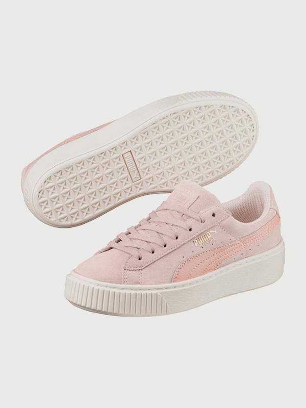 Boty Puma Suede Platform SNK Jr Růžová