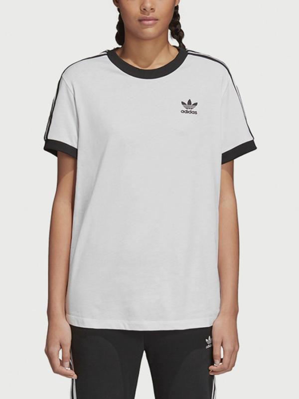 Tričko adidas Originals 3 Stripes Tee Bílá