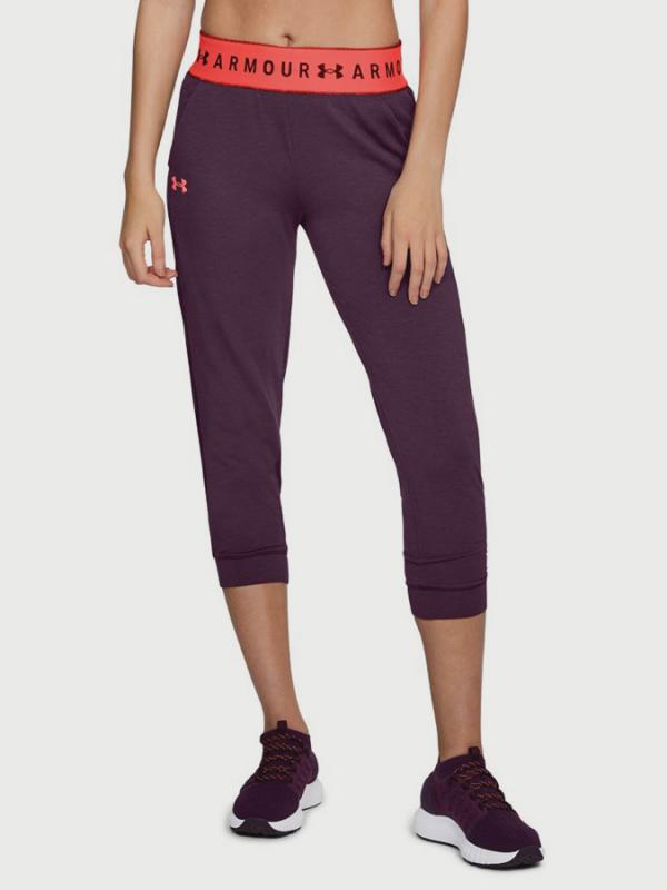 Tepláky Under Armour Featherweight Fleece Crop Fialová