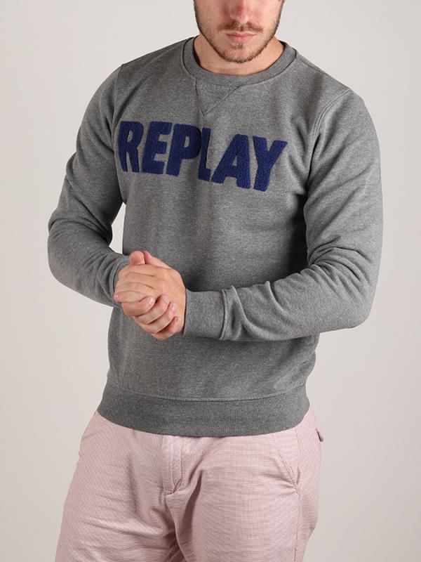 Mikina Replay M3436A Sweatshirt Šedá