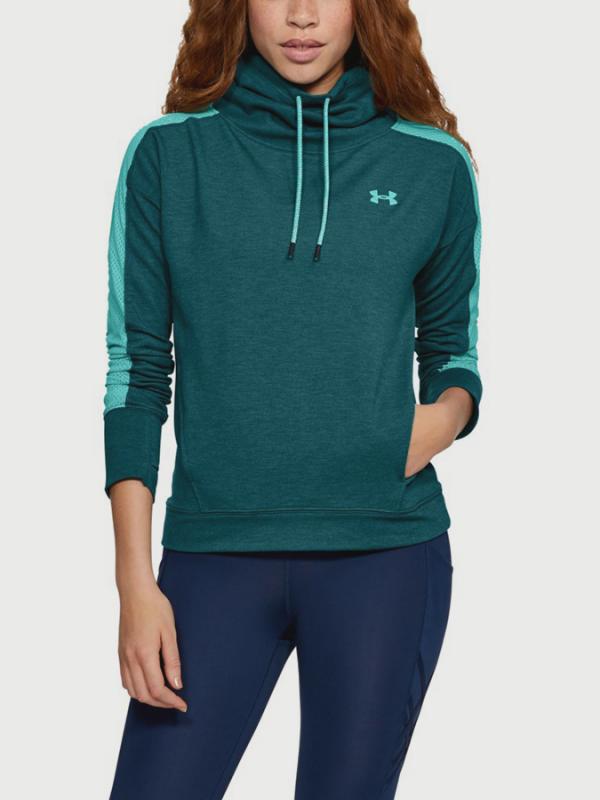 Mikina Under Armour Featherweight Fleece Funnel Zelená
