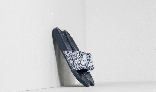 Nike Benassi JDI Print Obsidian/ Pure Platinum