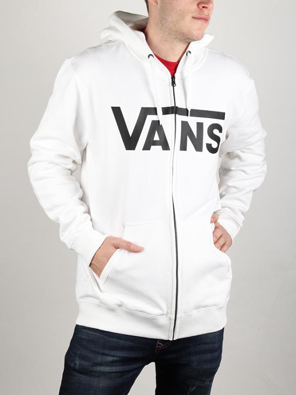 Mikina Vans Mn Classic Zip White/Black Bílá