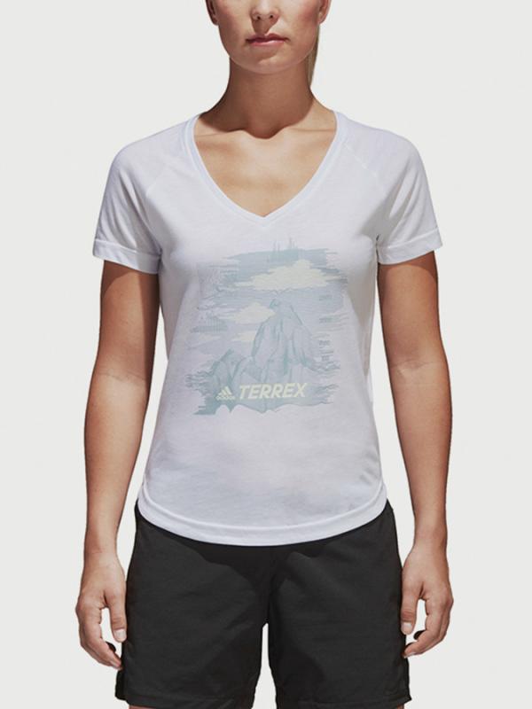 Tričko adidas Performance W Mountain Tee Bílá