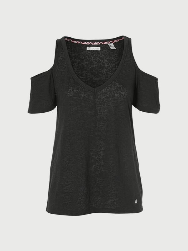 Tričko O´Neill Lw Shoudler Fun T-Shirt Černá