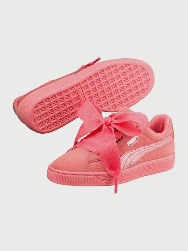Boty Puma Suede Heart SNK Jr Růžová