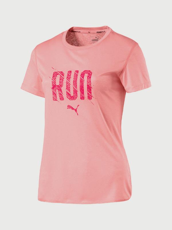 Tričko Puma Run S S Tee W Růžová