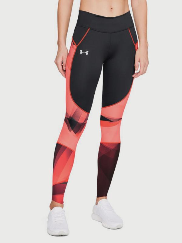 Kompresní legíny Under Armour Speedpocket Prntd Run Tight Černá