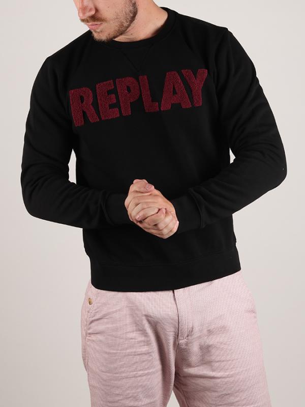 Mikina Replay M3436A Sweatshirt Černá