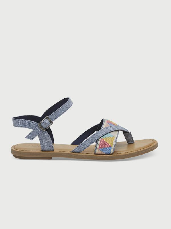 Sandály Toms Blu Slb Chmbry/Tribl Wm Lexie Sand Modrá